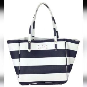 Kate Spade High Falls Sidney Striped Tote Bag, Navy /White